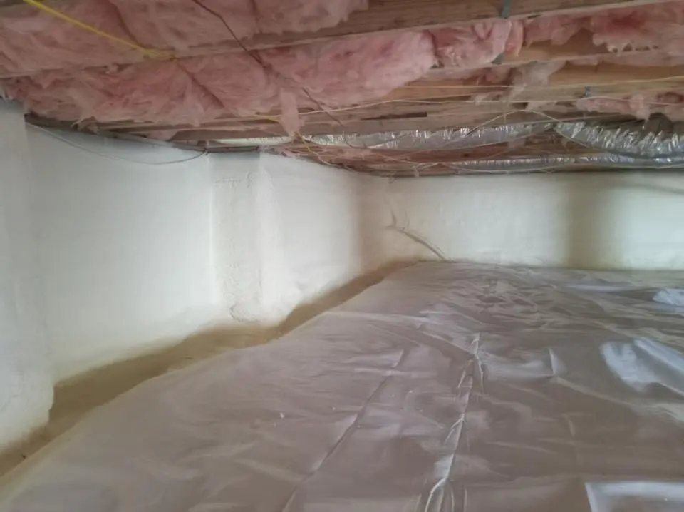 Crawl space encapsulation with closed-cell spray foam for Attic Insulation in Borger